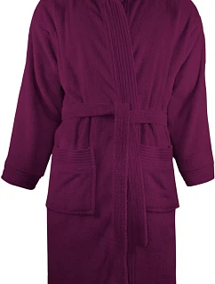 The One Towelling Bathrobe hooded Župan s kapucňou 48.1021 slivkový