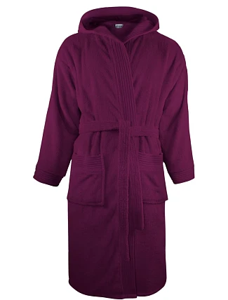 The One Towelling Bathrobe hooded Župan s kapucňou 48.1021 slivkový