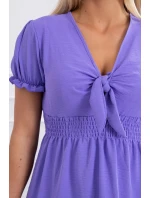 Šaty s viazaným výstrihom do V fialovej Šaty s viazaným výstrihom do V fialovej