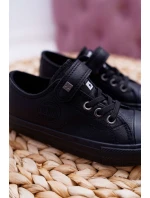 Dziecięce Skórzane Trampki BIG STAR EE374034 Czarne