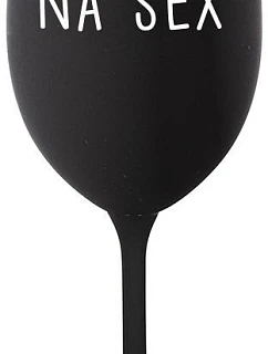 NA SEX - čierny pohár na víno 350 ml