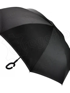 Dáždnik Francúzsko čierny, s potlačou na spodnej strane - Gregorio