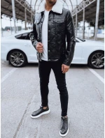 Pánska kožená bunda čierna FashionStreet TX4704 Pánska kožená bunda čierna FashionStreet TX4704