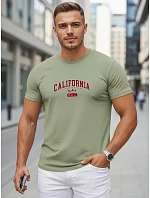 Pánske bavlnené tričko s potlačou „California“, zelené, FashionStreet NX5140R Pánske bavlnené tričko s potlačou „California“, zelené, FashionStreet NX5140R