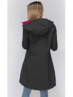 Obojstranná bunda v grafitovo-amarantovej farbe pre prechodné obdobie (7700)