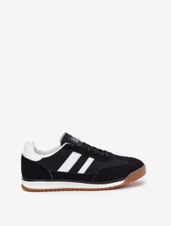 Buty Sportowe Sneakersy Męskie Czarne Sivara