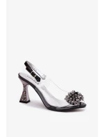 Sandále na podpätku model 214706 Vykročte štýlovo