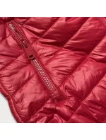 Bielo-šedo-červená dámska vesta s kapucňou (6304) Bielo-šedo-červená dámska vesta s kapucňou (6304)