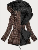 Hnedo-čierna obojstranná dámska bunda (W506) - Goodlooking