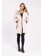 Dámsky kabát L22055-W24 béžový J-ASPEN - Volcano Dámsky kabát L22055-W24 béžový J-ASPEN - Volcano
