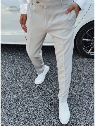 Pánske elegantné nohavice svetlo šedé FashionStreet UX4291