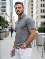 FashionStreet pánska tmavosivá polokošeľa PX0602