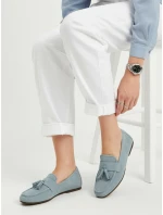 Dámske semišové mokasíny so spojkou modré FashionStreet ZY1363