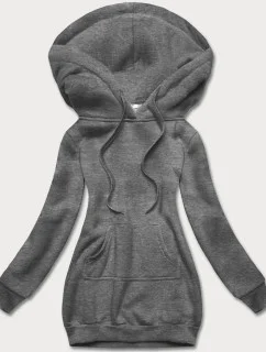 Tmavosivá dámska klokanie mikina (YS10003-5)