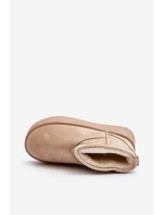 Damskie Śniegowce Na Grubej Podeszwie Beżowe Caliksa