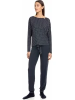 Dámske pyžamo 15068 - 572 tmavo modrá s bodkami - Vamp Dámske pyžamo 15068 - 572 tmavo modrá s bodkami - Vamp