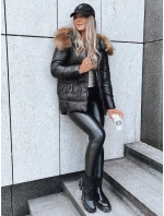 Dámska prešívaná zimná bunda AMBER DAWN black FashionStreet TY3810 Dámska prešívaná zimná bunda AMBER DAWN black FashionStreet TY3810