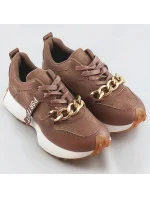 Hnedé športové topánky s retiazkou (N-206)