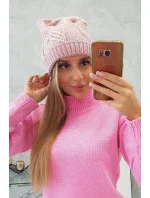 Majka dámska čiapka K376 powder pink