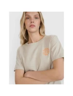 Dámske tričko oversize s potlačou 4F 4FWSS25TTSHF1994-83S