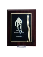 Plastový diplom s vygravírovaným kovovým štítkom