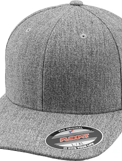 Flexfit 6277M/6277HM/6277PS 6-panelová čiapka Flexfit 55.277M, sivá melírovaná