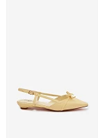 Dámské sandály z umělé kůže na nízkém podpatku Želmera