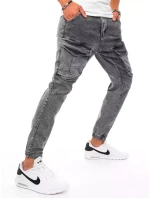 Pánske bojové džínsové nohavice tmavosivé FashionStreet UX3275