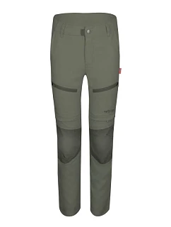 Nordfjord Slim Fit Clay Green nohavice na zips pre deti (853-328) Trollkids nohavice na zips pre chlapcov/dievčatá