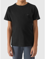 Chlapčenské jednofarebné tričko 4F - čierne