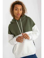 Dámska mikina Model AP-BL-AP-3001.98P Kaki - Rue Paris Dámska mikina Model AP-BL-AP-3001.98P Kaki - Rue Paris
