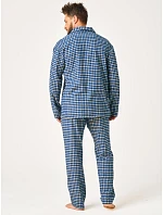 Pyžamo Key MNS 404 B26 s dlhými rukávmi, veľkosti M–2XL, na zapínanie Pyžamo Key MNS 404 B26 s dlhými rukávmi, veľkosti M–2XL, na zapínanie