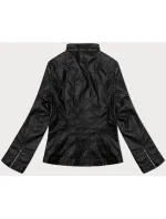 Čierna klasická plus size bunda z ekokože J Style (11Z8133) Čierna klasická plus size bunda z ekokože J Style (11Z8133)