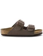Birkenstock Arizona Kids Birko-Flor Nubuck Mocha úzke žabky (0552893)