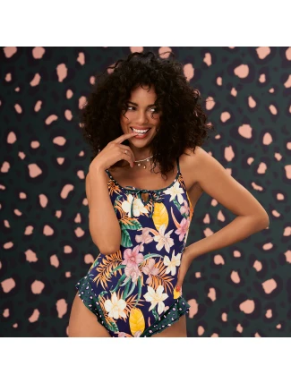 Jednodielne plavky Style Joni 7734 deep lagoon - RosaFaia