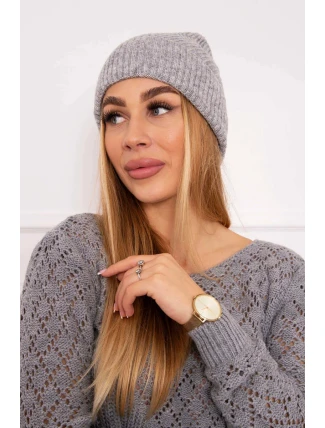 Tenká čiapka Oliwia K252 svetlo šedá