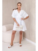 Mušelínové šaty s bielym pásom