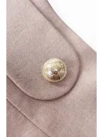 B265 Sukňa s vysokým pásom - béžová