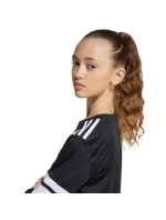 Detské tričko adidas Squadra 25 s dlhým rukávom čierno-biele JJ0047