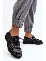 Damskie Lakierowane Półbuty D&A MR870-81 Czarne