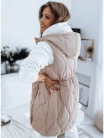 Dámska prešívaná vesta WELIA béžová FashionStreet TY3295 Dámska prešívaná vesta WELIA béžová FashionStreet TY3295
