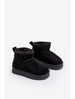 Dziecięce Śniegowce Botki Ocieplane Czarne Nallita