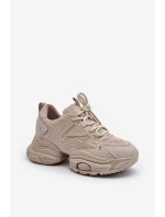 Sneakersy Na Masywnej Podeszwie GOE NN2N4046 Beżowe