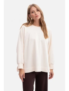 B306 Pletená mikina - vanilka