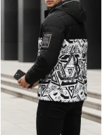Pánska prešívaná zimná bunda s kapucňou čierna FashionStreet TX5131