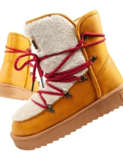 D.Franklin Snowshoes Dámske zimné módne kožušiny zateplené Mustard Women's