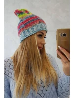 Fleecová čiapka Klaudia K255 žltá neón+modrá Fleecová čiapka Klaudia K255 žltá neón+modrá