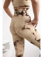 Fitness set top + legíny push up camel Fitness set top + legíny push up camel