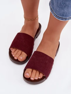 Dámské nazouváky s přezkami na nízkém podpatku Bordó Amelvessa