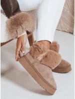 Dámske snehové topánky s kožušinou béžové FashionStreet ZY1056